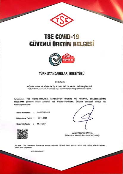 TSE COVID-19 Güvenli Üretim Belgesi